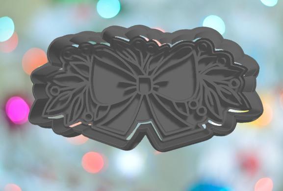 Christmas Bow Garland Cookie Cutter