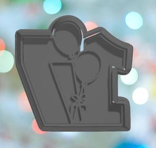 Balloon Number 17 Cookie Cutter