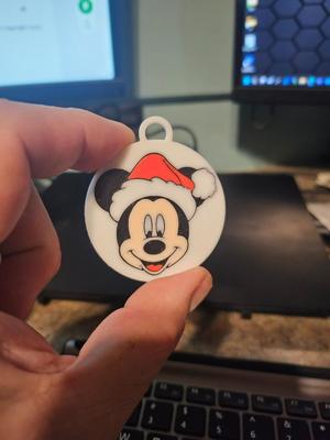 Mickey Mouse Christmas Keychain - 2 Sided