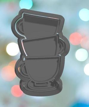 Mothers Day Tea Cups Cookie Cutter