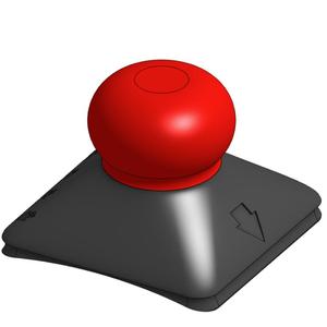 Eiskratzer rechteckig mit Knopf oder Griff