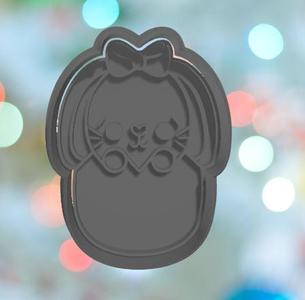 Easter Bunny Girl In Egg Cookie Cutter