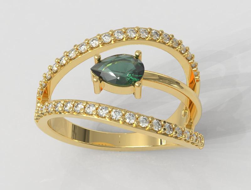 Modern Gemstone Ring