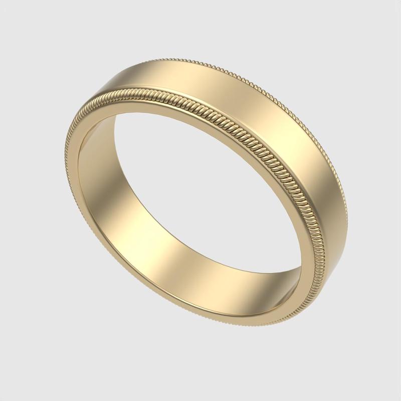 Classic Milgrain Beveled Ring 3D print