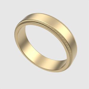 Classic Milgrain Beveled Ring 3D print