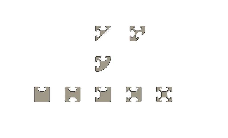 Variety of 2020 T Profiles with Solid Core