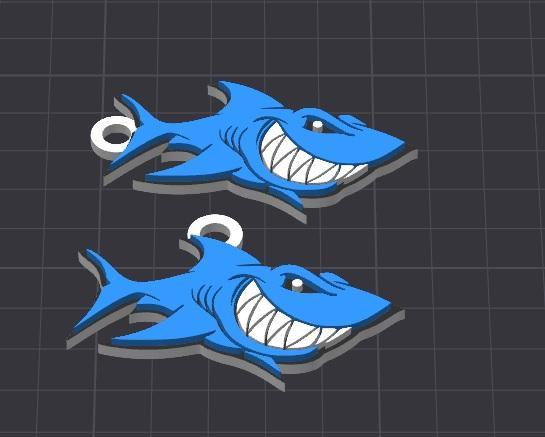 mark the shark keychain / necklace charm