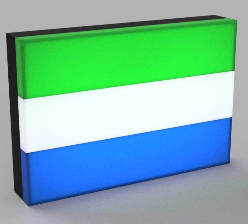 World Flags - Sierra Leone LED Lamp