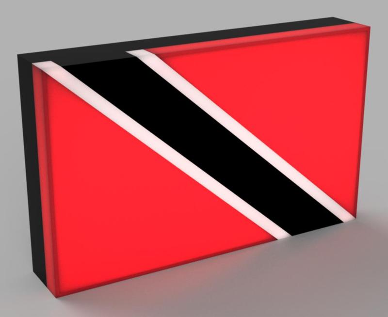 World Flags - Trinidad and Tobago LED Lamp