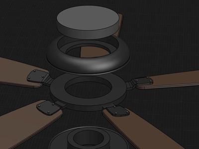miniverse Ceilling Fan (rotationable) 1/12 scale for Doll Funiture, Doll House