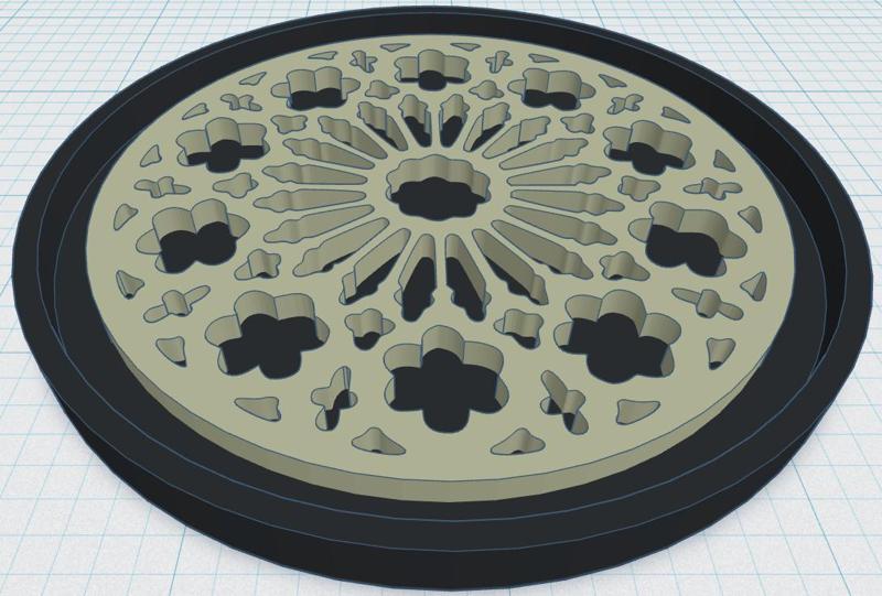 Gothic Rose Window Coaster 10