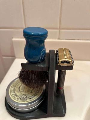Stand for DE Razor, Brush, and Soap