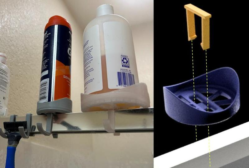 Shaving Gel Shower Top Cradle (STC) Shelving System