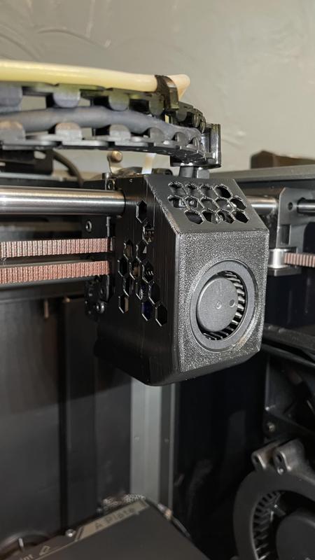 K1 toolhead cover with hexes