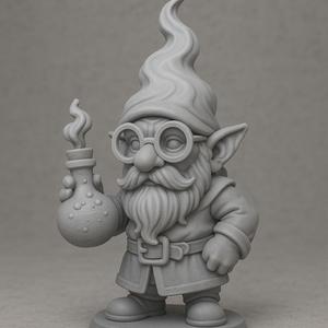 Gnome Alchemist with Flame Hat
