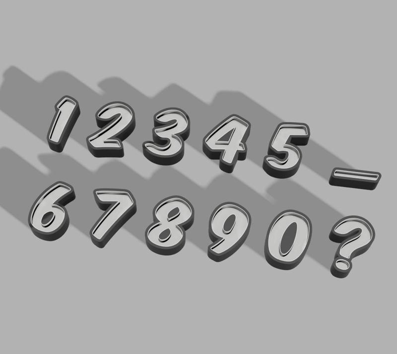 LED Numbers Inside / Zahlen Innen