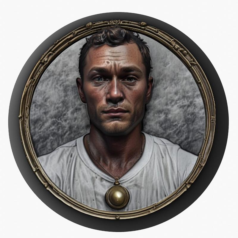 Jude Law medallion pendant