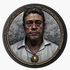 Benicio del Toro medallion pendant