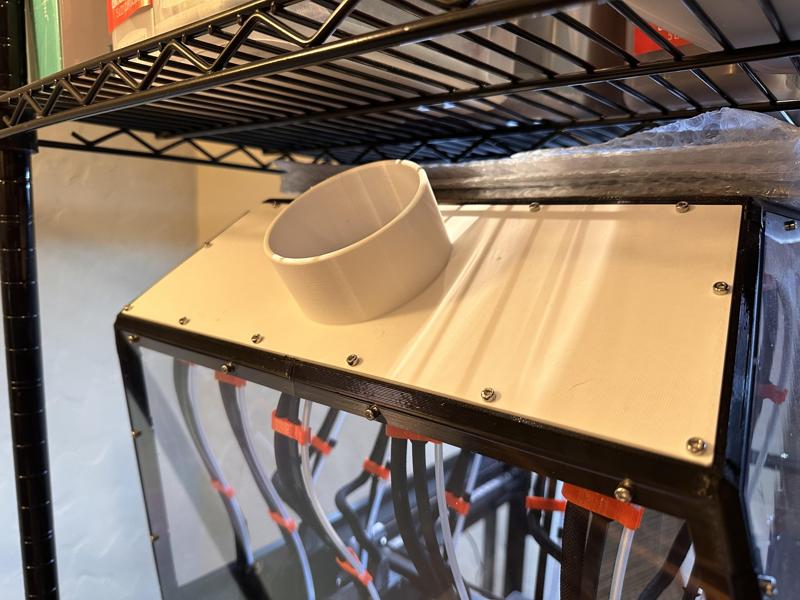 Duct Port 4 inch Fume Extractor Vent EnXLosure Back Top Panel Mod by Upton O Goode