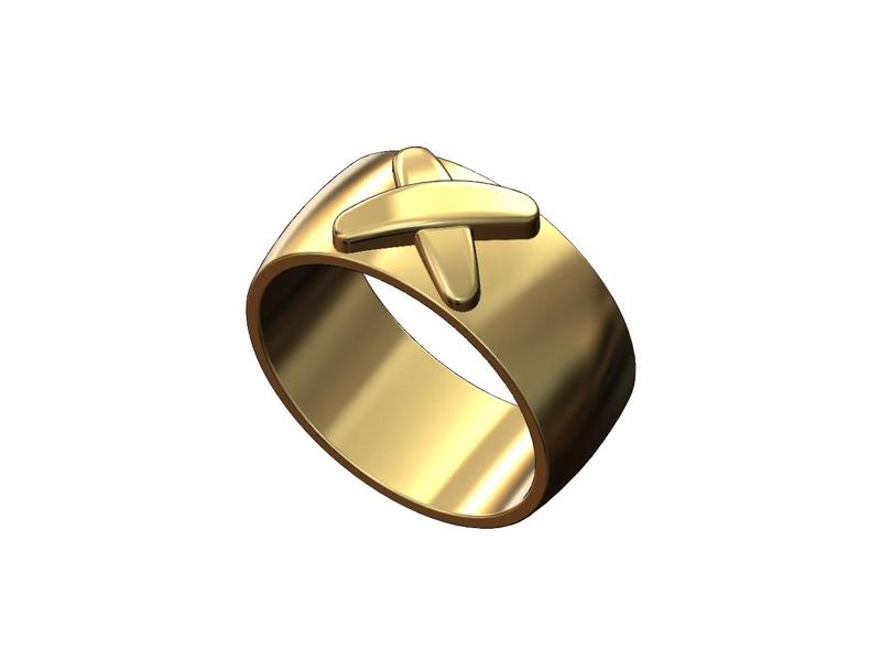 Overlapping X cigar band US sizes 5to10 3D print model