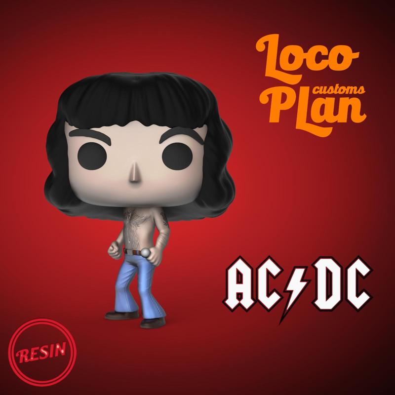 Bon Scott ACDC Custom Funko