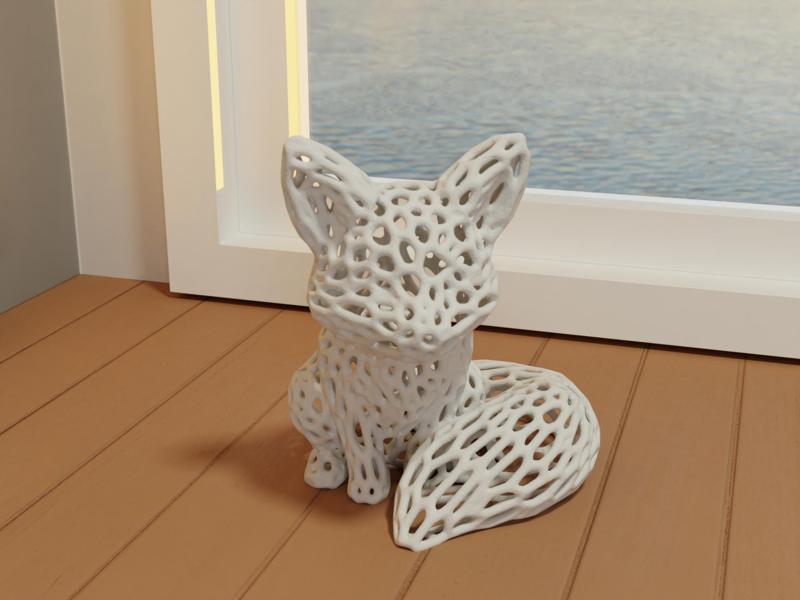 Voronoi Cute Fox