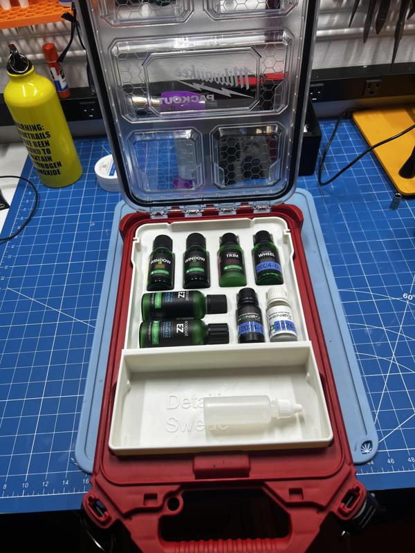 Packout small slim organizer for ceramic coating