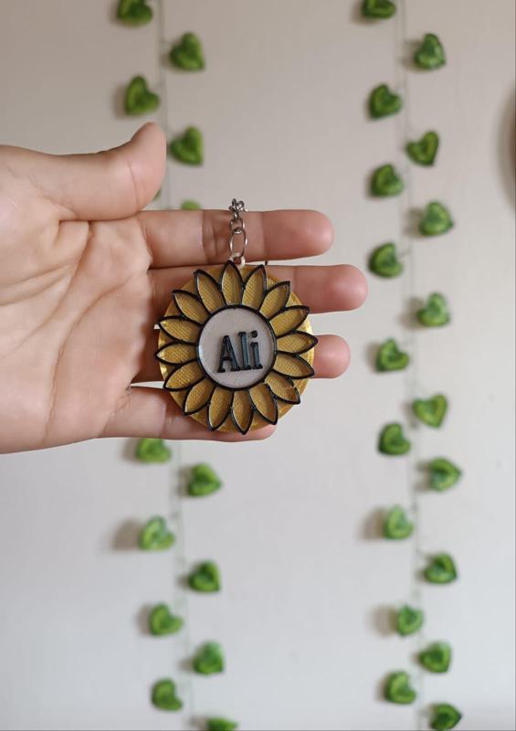 sunflower keychain