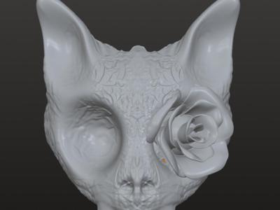 Cat tea light holder