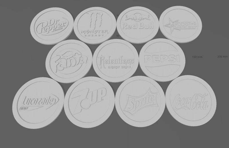 Soft Drink and Energy Drink Brand Coasters