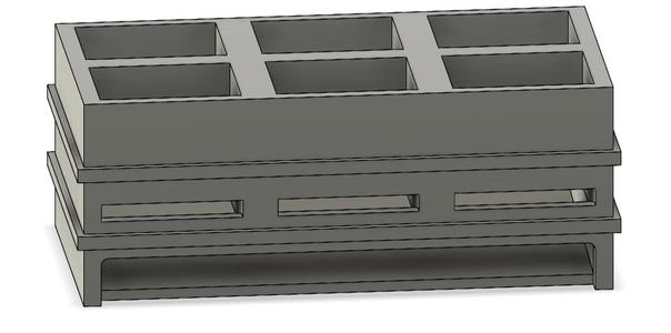 Workshop bit tray with gravity drop