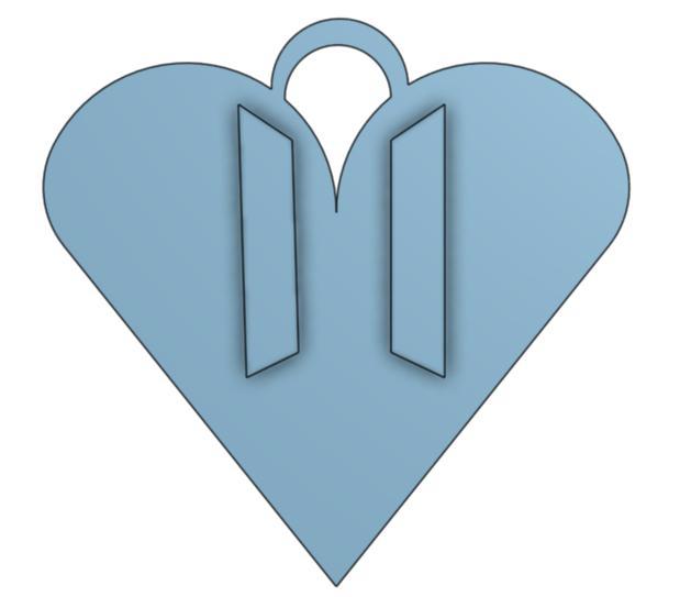 army bts heart key chain