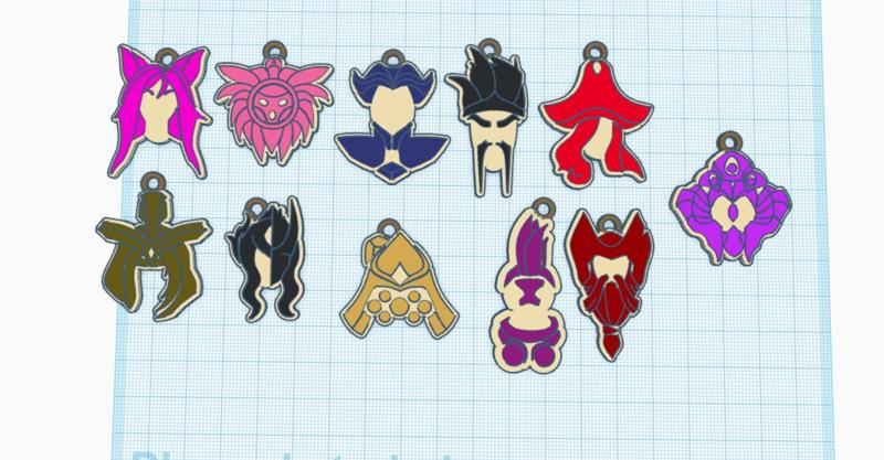 PACK OF 11 LOL #5 KEYCHAINS