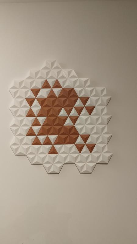 Triangle hexagonal wall art
