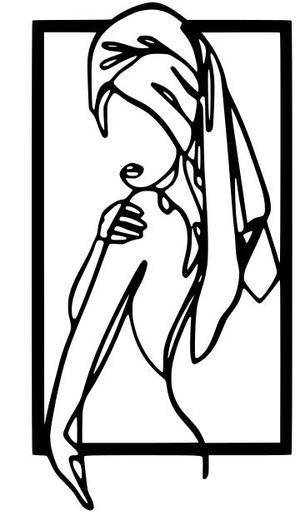 woman in the bathroom Wall Decor