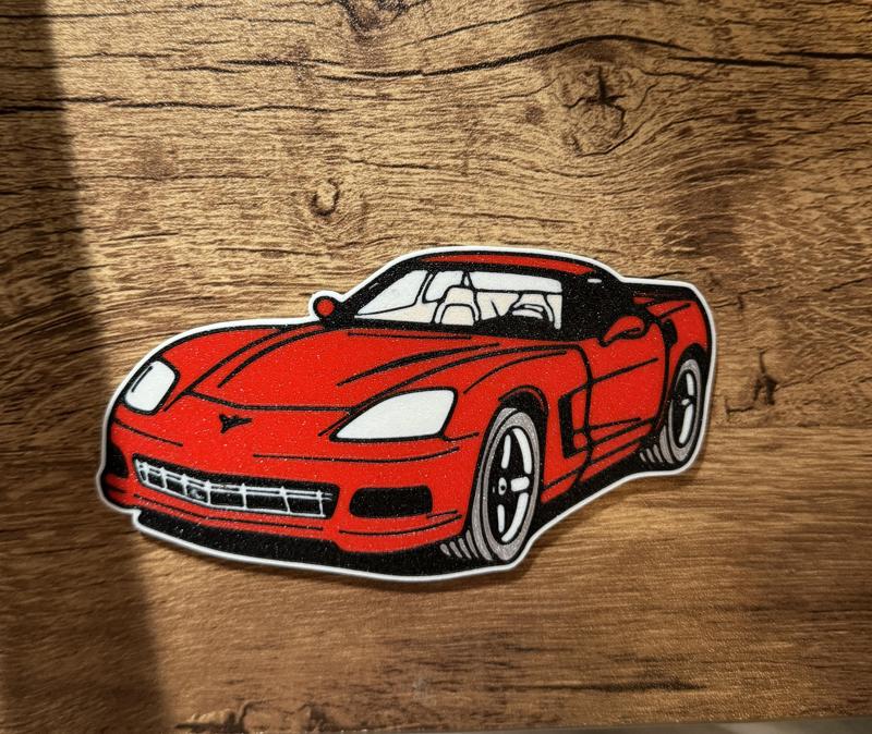 Corvette Magnet (multi-color)(8x3mm magnets)