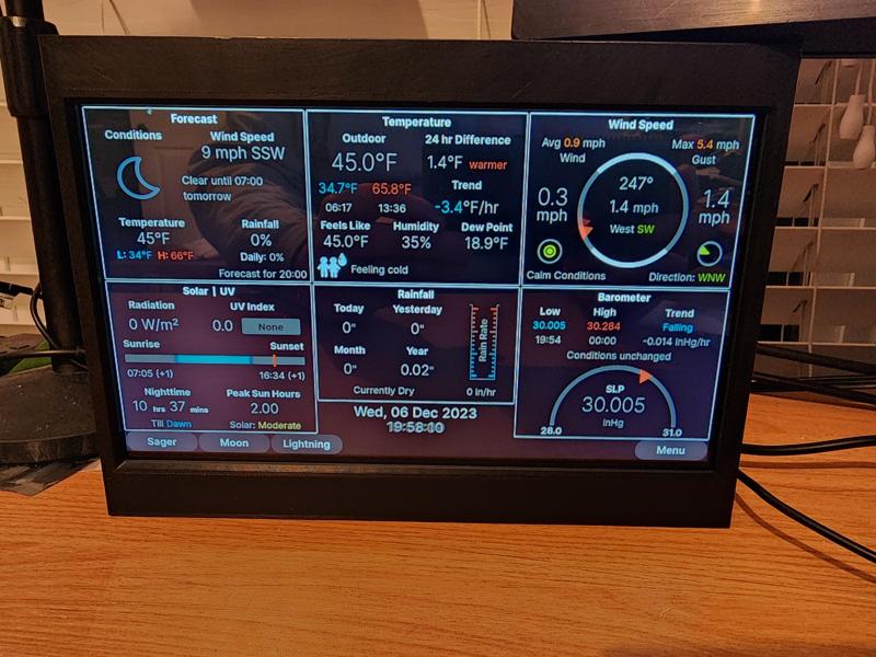Touchscreen case for 10.1" Pi console