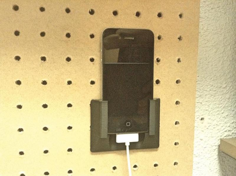 iPhone 4 pegboard holder