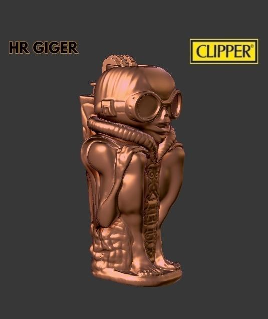 CLIPPER CIGARETTE LIGHTER CASE - CHILDREN - H R GIGER