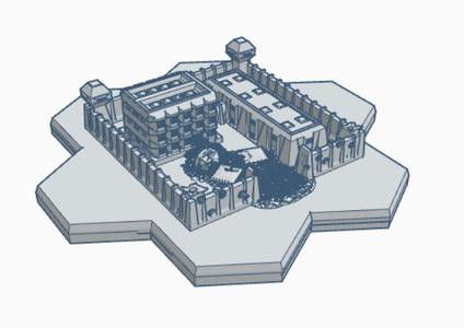 Ruined Security Complex Hex Map Scale HMSMilR015