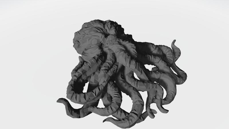 Low Poly Chutulu Wall Decoration