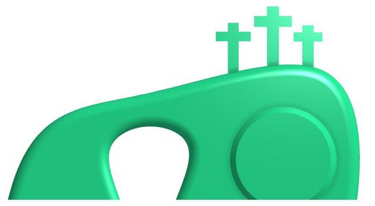 Empty Tomb with Crosses