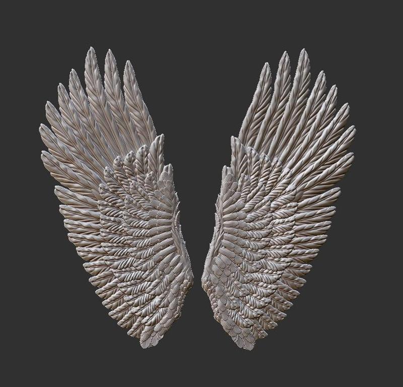 wing douple sided carved