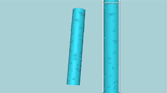 Texture Roll 58 Zelda Positive - Fondant Decoration Maker
