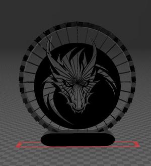 Suspended Raund Dragon - Thread Art