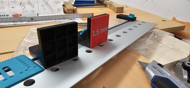 Abstandsadapter für Wolfcraft Dübelleiste 4650000 / Spacing Plates for Wolfcraft Dowelling Jig 4650000