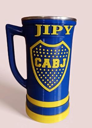 CHOPERO BOCA JUNIORS BEER GLASS, SHIELD SEPARATELY