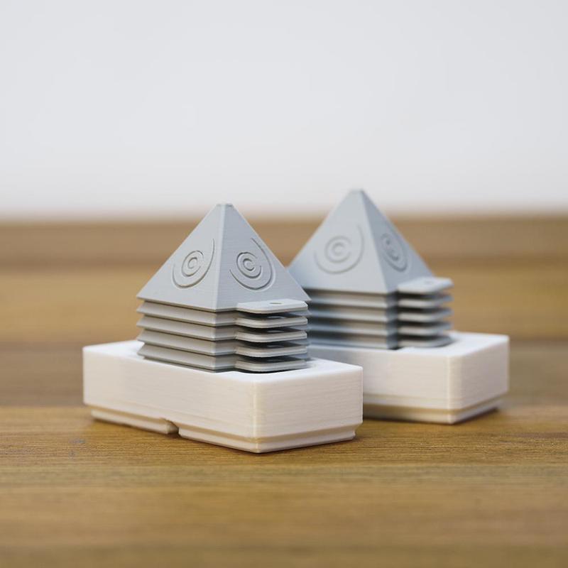 Perky Peaks Painting Pyramids with Custom Gridfinity Holder