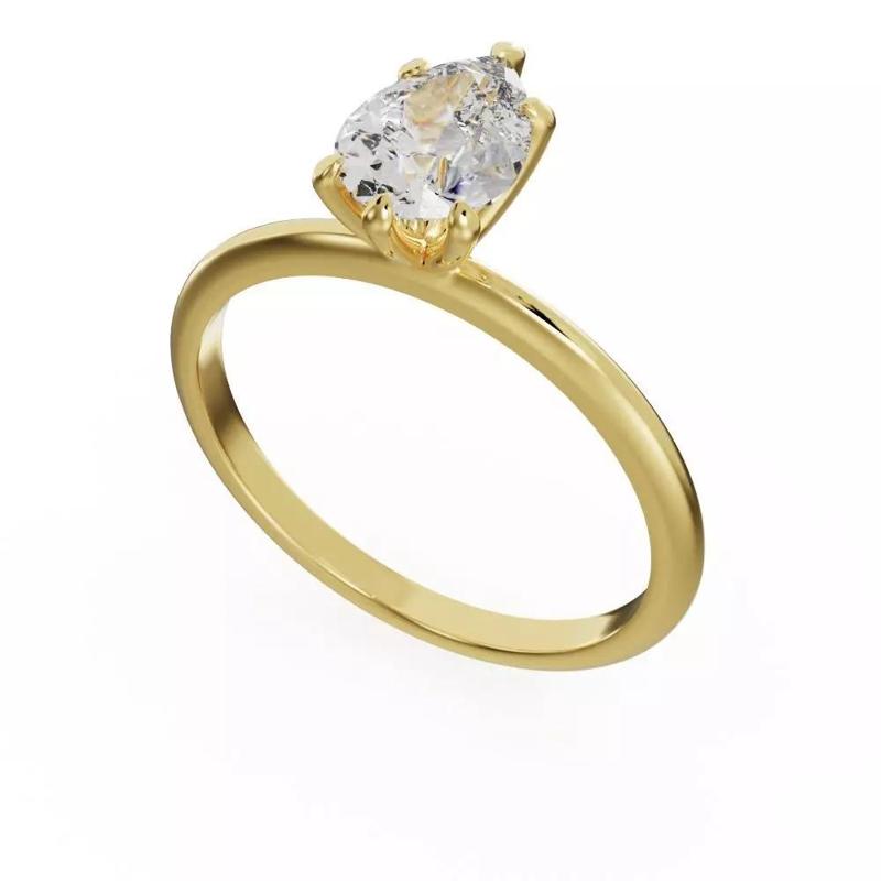 Pear shape diamond  solitarie ring