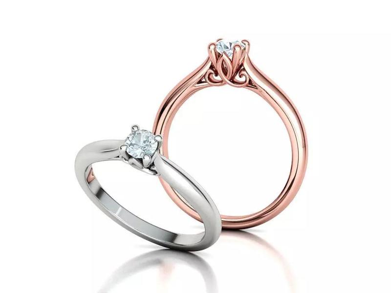 Paris Classic Solitaire Promise Ring with 4mm diamond 4prong